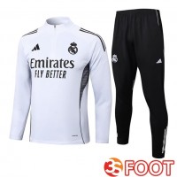 Ensemble Survetement De Foot Real Madrid Blanc 2025/2026