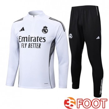 Ensemble Survetement De Foot Real Madrid Blanc 2025/2026