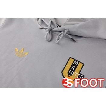 Survetement De Foot - Sweat A Capuche Manchester United Gris 2025/2026