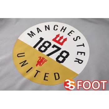 Survetement De Foot - Sweat A Capuche Manchester United Gris 2025/2026