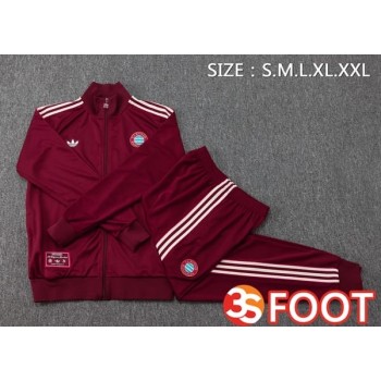 Ensemble Survetement De Foot - Veste Bayern Munich Rouge 2025/2026