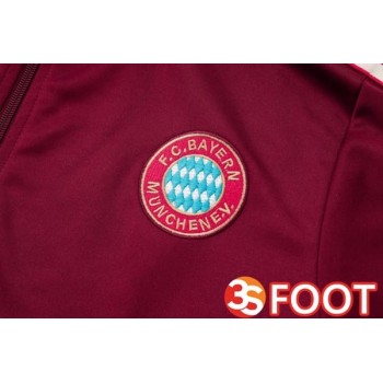 Ensemble Survetement De Foot - Veste Bayern Munich Rouge 2025/2026