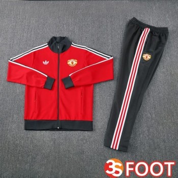 Ensemble Survetement De Foot - Veste Manchester United Rouge 2025/2026