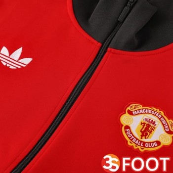 Ensemble Survetement De Foot - Veste Manchester United Rouge 2025/2026