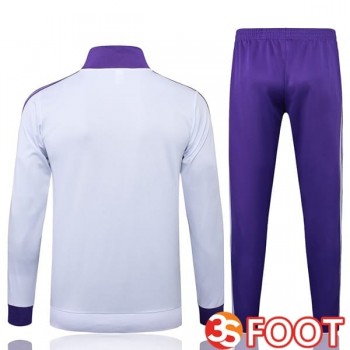 Ensemble Survetement De Foot - Veste Real Madrid Pourpre Blanc 2025/2026