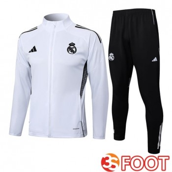 Ensemble Survetement De Foot - Veste Real Madrid Blanc 2025/2026