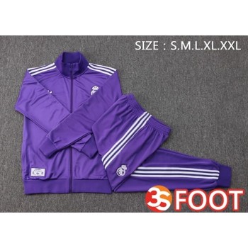 Ensemble Survetement De Foot - Veste Real Madrid Pourpre 2025/2026