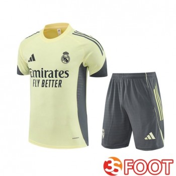 Ensemble Training T-Shirts Real Madrid + Shorts Jaune 2025/2026