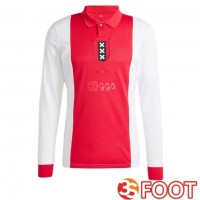 Maillot De Foot AFC Ajax Édition 125e Anniversaire Manche Longue Rouge Blanc