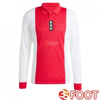 Maillot De Foot AFC Ajax Édition 125e Anniversaire Manche Longue Rouge Blanc