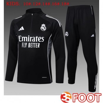 Ensemble Survetement De Foot Real Madrid Enfant Noir 2025/2026