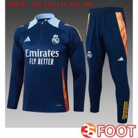 Ensemble Survetement De Foot Real Madrid Enfant Bleu Royal 2025/2026