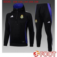 Veste A Capuche Survetement De Foot Real Madrid Enfant Noir 2025/2026