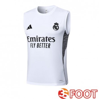 Gilet Foot Real Madrid Blanc 2025/2026