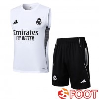 Gilet Foot Real Madrid + Shorts Blanc 2025/2026