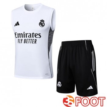 Gilet Foot Real Madrid + Shorts Blanc 2025/2026