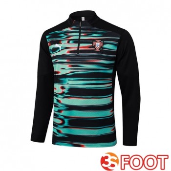 Training Sweatshirt Portugal Vert Noir 2025/2026
