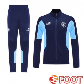 Ensemble Survetement De Foot - Veste Manchester City Bleu Royal 2025/2026