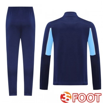 Ensemble Survetement De Foot - Veste Marseille OM Bleu Royal 2025/2026