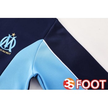 Ensemble Survetement De Foot - Veste Marseille OM Bleu Royal 2025/2026