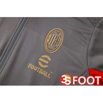 Ensemble Survetement De Foot - Veste AC Milan Gris 2025/2026
