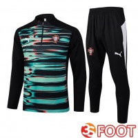 Ensemble Survetement De Foot Portugal Vert Noir 2025/2026