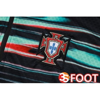 Ensemble Survetement De Foot Portugal Vert Noir 2025/2026