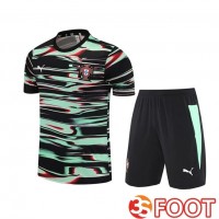 Ensemble Training T-Shirts Portugal + Shorts Noir Vert 2025/2026