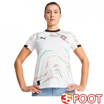 Maillot Foot Equipe De Portugal Femme Exterieur Blanc 2025/2026