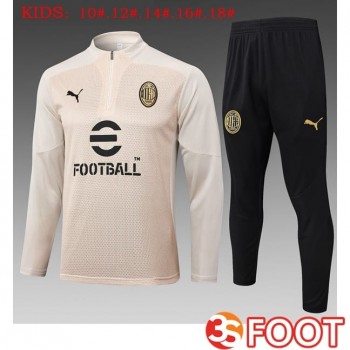 Ensemble Survetement De Foot AC Milan Enfant Jaune 2025/2026