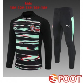 Ensemble Survetement De Foot Portugal Enfant Noir Vert 2025/2026