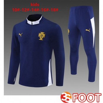 Ensemble Survetement De Foot Portugal Enfant Bleu Royal 2025/2026