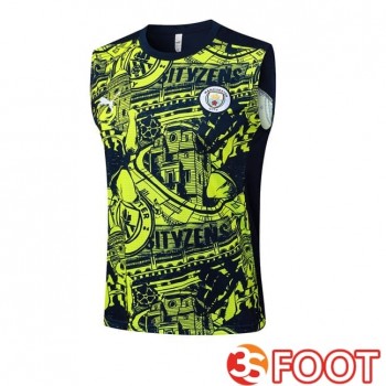 Gilet Foot Manchester City Bleu Royal Vert 2025/2029