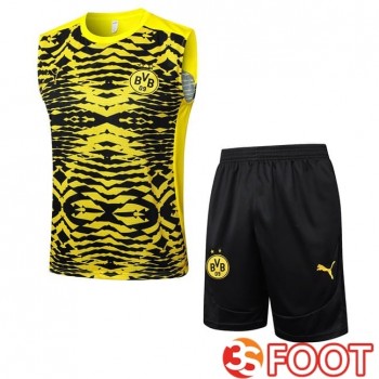 Gilet Foot Dortmund BVB + Shorts Jaune Noir 2025/2026