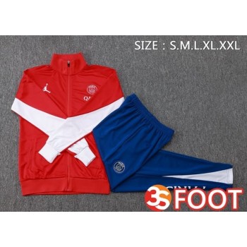 Ensemble Survetement De Foot - Veste Jordan Paris PSG Rouge 2025/2026