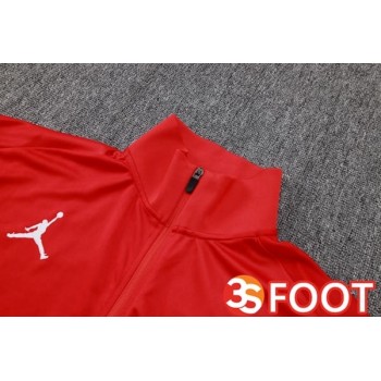Ensemble Survetement De Foot - Veste Jordan Paris PSG Rouge 2025/2026