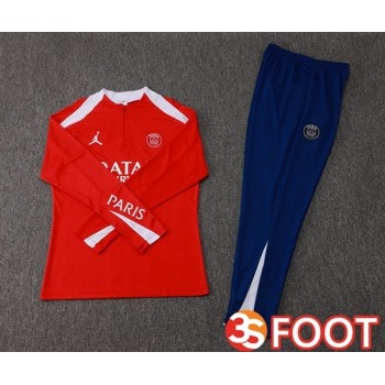 Ensemble Survetement De Foot Jordan Paris PSG Rouge 2025/2026