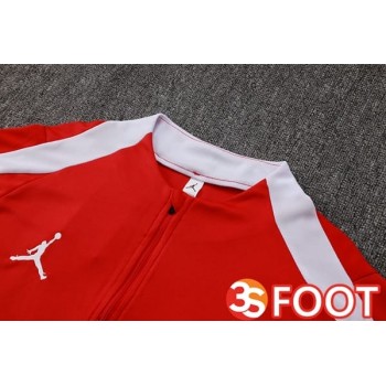 Ensemble Survetement De Foot Jordan Paris PSG Rouge 2025/2026