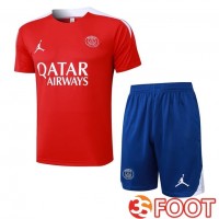 Ensemble Training T-Shirts Jordan Paris PSG + Shorts Rouge 2025/2026