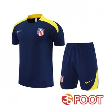 Ensemble Training T-Shirts Atletico Madrid + Shorts Bleu Royal 2025/2026