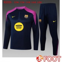 Ensemble Survetement De Foot FC Barcelone Enfant Bleu Royal 2025/2026