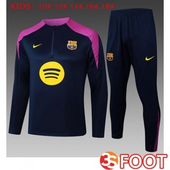 Ensemble Survetement De Foot FC Barcelone Enfant Bleu Royal 2025/2026