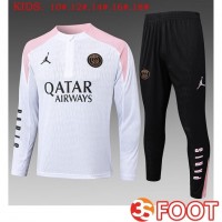Ensemble Survetement De Foot Paris PSG Enfant Blanc 2025/2026