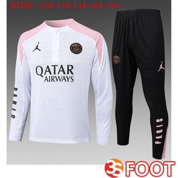 Ensemble Survetement De Foot Paris PSG Enfant Blanc 2025/2026