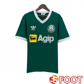Maillot De Foot Palmeiras Retro Domicile Vert 1987