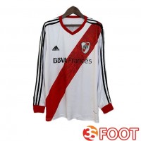 Maillot De Foot River Plate Retro Domicile Manche Longue Blanc Rouge 2013-2014