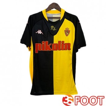 Maillot De Foot Real Zaragoza Retro Exterieur Jaune Noir 2001-2002