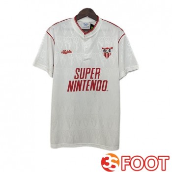 Maillot De Foot Sevilla FC Retro Domicile Blanc 1991-1992