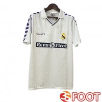 Maillot De Foot Real Madrid Retro Domicile Blanc 1989-1990