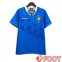 Maillot De Foot Bresil Retro Exterieur Bleu 1996